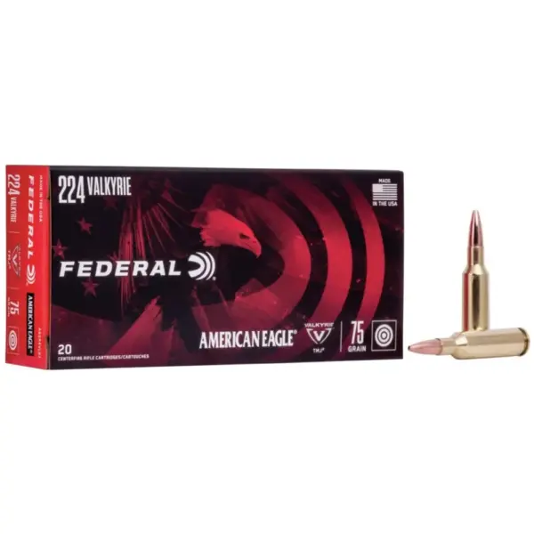American Eagle Rifle Ammunition .224 Valkyrie 75gr 3000 fps TMJ 20/ct