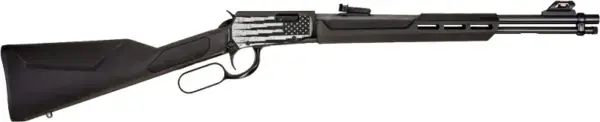 ROSSI RIO BRAVO 22WMR LEVER - 20" 12-SHOT BLACK SYN. US FLAG